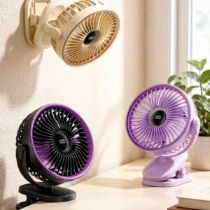 efanfuture-five-speed-adjustment-brushless-dc-motor-clip-on-desk-fan-with-digital-display